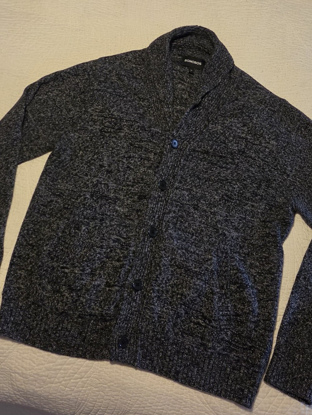 Bonobos Cotton-Cashmere Blend Men's Shawl Collar Sweater, Size Large